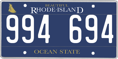 RI license plate 994694