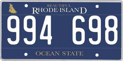 RI license plate 994698