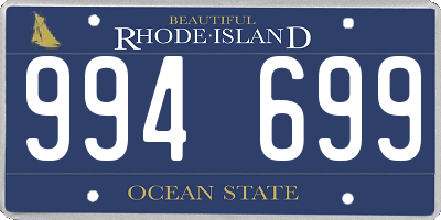 RI license plate 994699