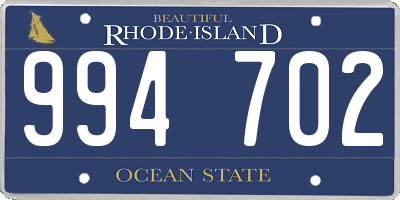 RI license plate 994702