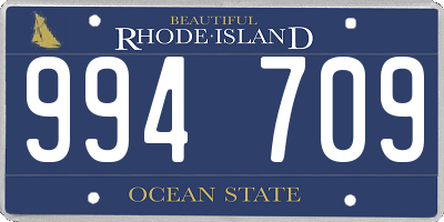 RI license plate 994709