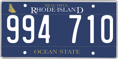 RI license plate 994710