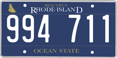 RI license plate 994711