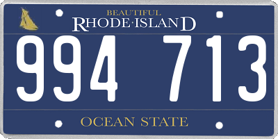 RI license plate 994713