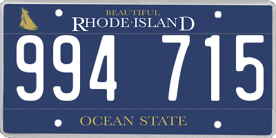 RI license plate 994715