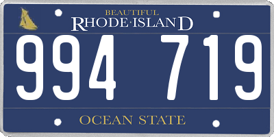 RI license plate 994719