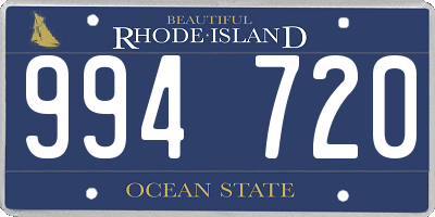 RI license plate 994720