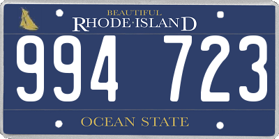 RI license plate 994723