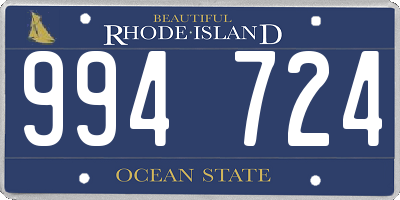 RI license plate 994724