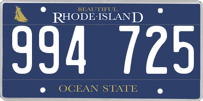 RI license plate 994725