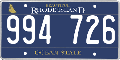 RI license plate 994726