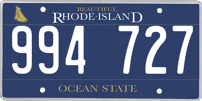 RI license plate 994727