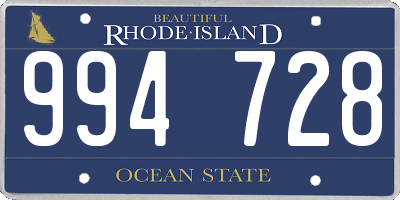 RI license plate 994728