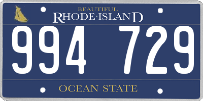 RI license plate 994729