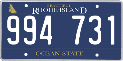 RI license plate 994731