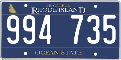 RI license plate 994735