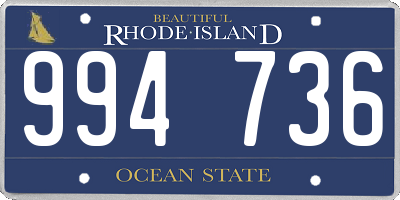 RI license plate 994736