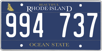 RI license plate 994737