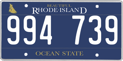 RI license plate 994739