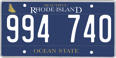 RI license plate 994740