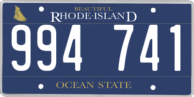 RI license plate 994741