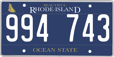 RI license plate 994743