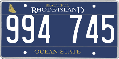 RI license plate 994745