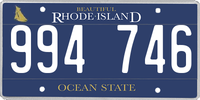 RI license plate 994746