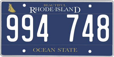 RI license plate 994748