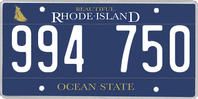 RI license plate 994750