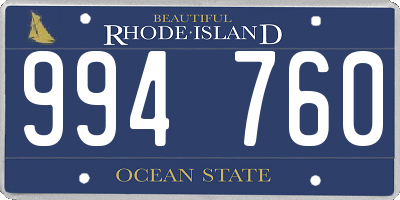 RI license plate 994760