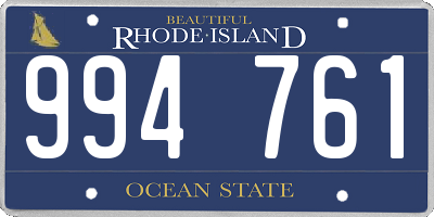 RI license plate 994761