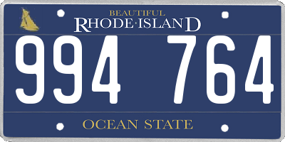 RI license plate 994764