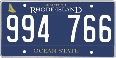 RI license plate 994766