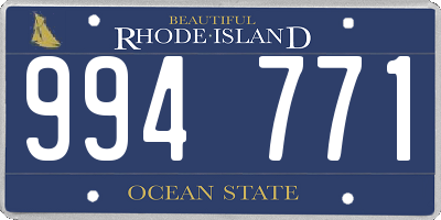 RI license plate 994771