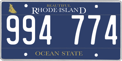 RI license plate 994774