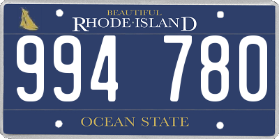 RI license plate 994780