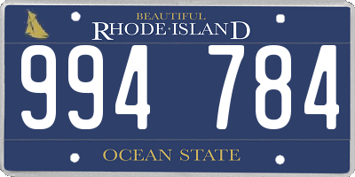 RI license plate 994784