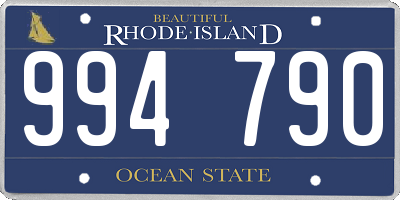 RI license plate 994790