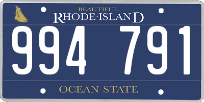 RI license plate 994791