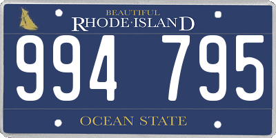 RI license plate 994795