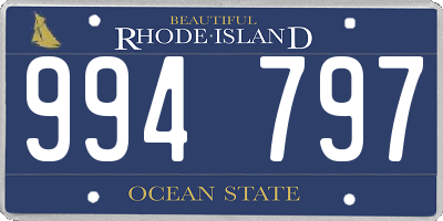 RI license plate 994797