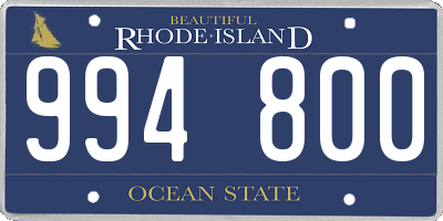 RI license plate 994800