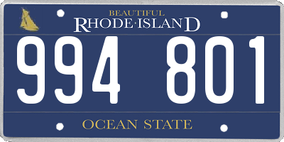 RI license plate 994801