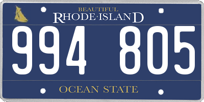 RI license plate 994805