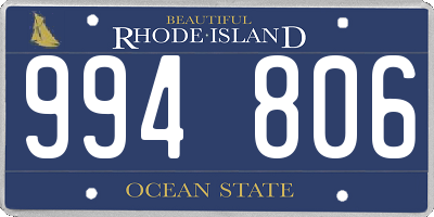 RI license plate 994806