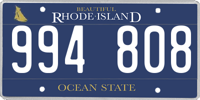 RI license plate 994808