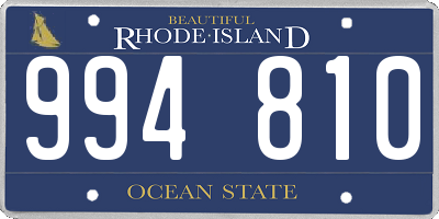 RI license plate 994810