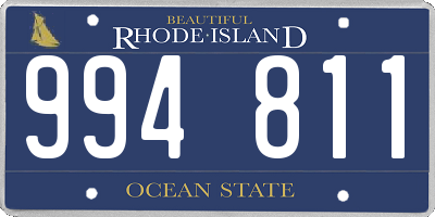 RI license plate 994811