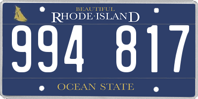 RI license plate 994817